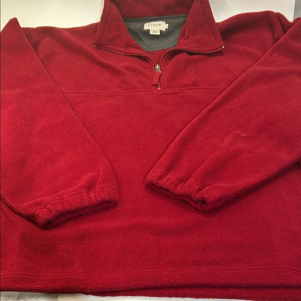 J. Crew Men's Zip-Up Sweater in Rich Red - Picture 10 of 16